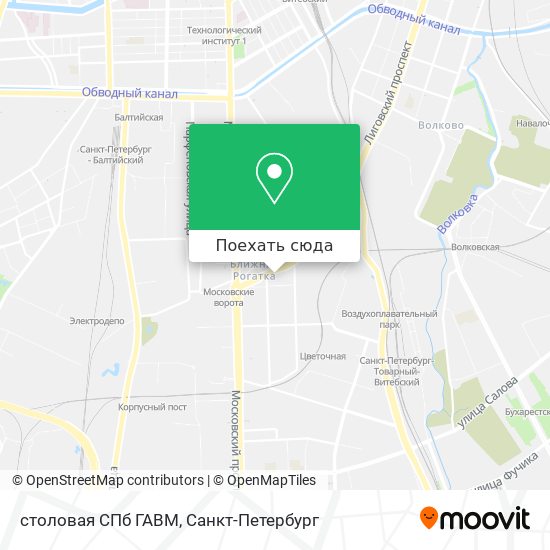 Карта столовая СПб ГАВМ