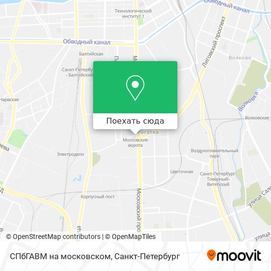 Карта СПбГАВМ на московском