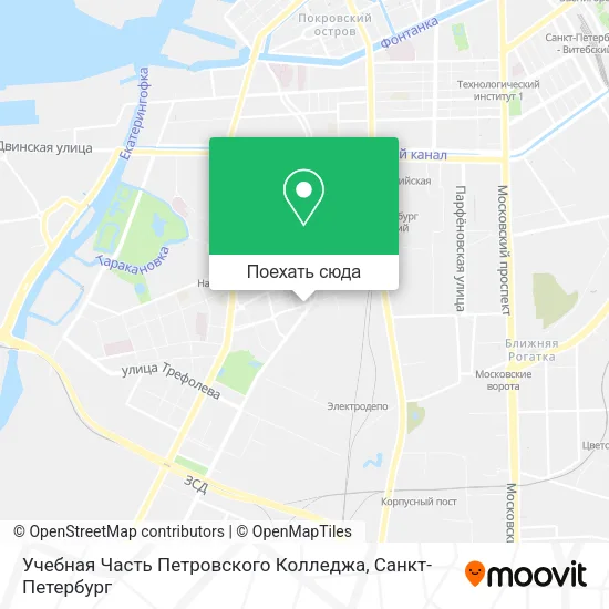 Карта Учебная Часть Петровского Колледжа