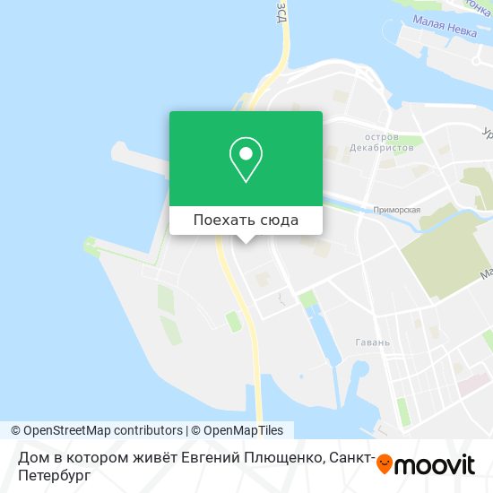 Карта Дом в котором живёт Евгений Плющенко
