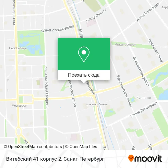 Карта Витебский 41 корпус 2