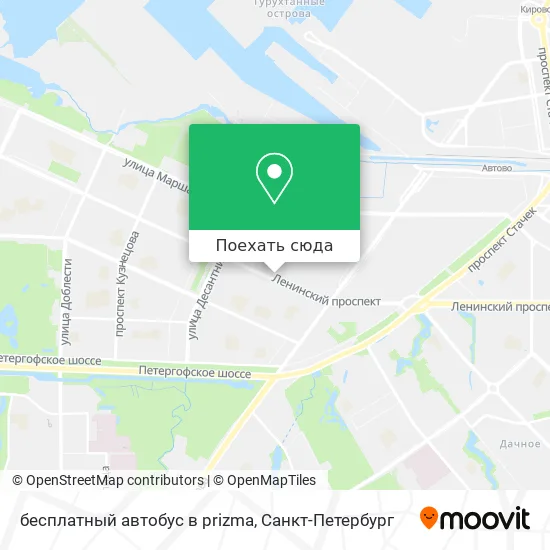 Карта бесплатный автобус в prizma