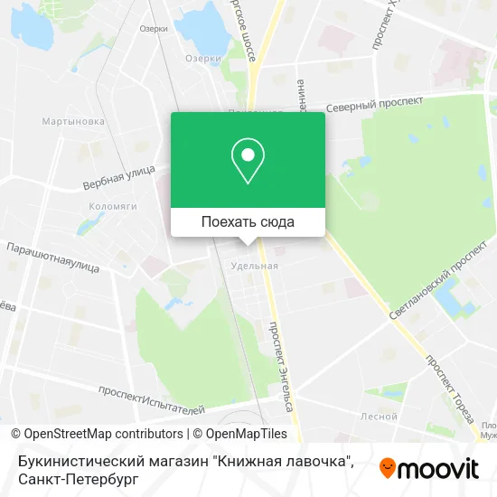 Карта Букинистический магазин "Книжная лавочка"