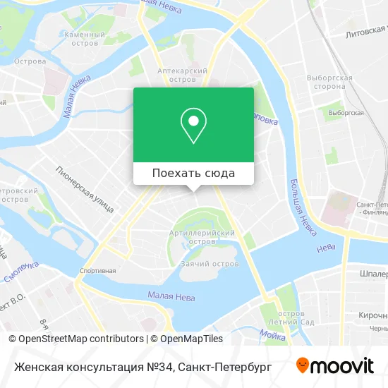 Карта Женская консультация №34