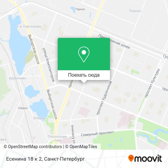 Карта Есенина 18 к 2