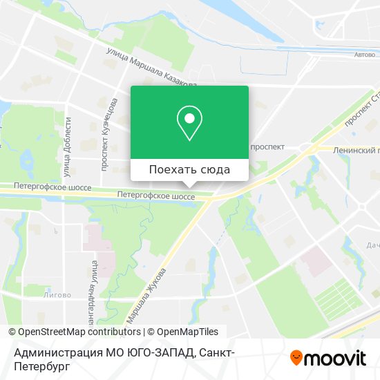 Карта Администрация МО ЮГО-ЗАПАД
