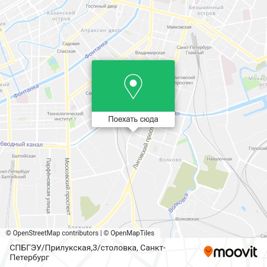 Карта СПБГЭУ/Прилукская,3/столовка