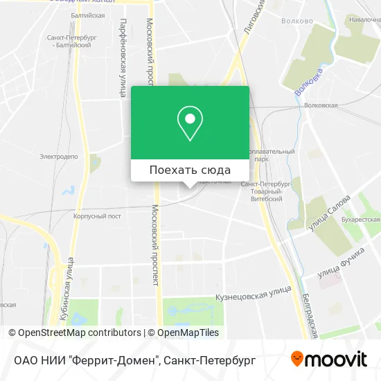 Карта ОАО НИИ "Феррит-Домен"