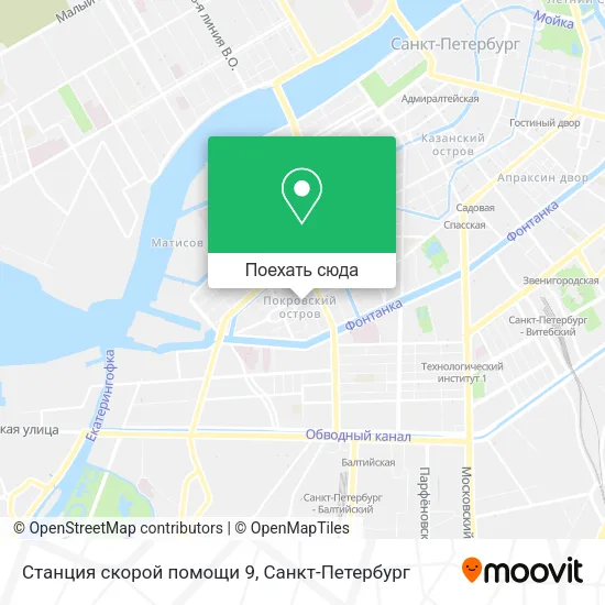 Карта Станция скорой помощи 9