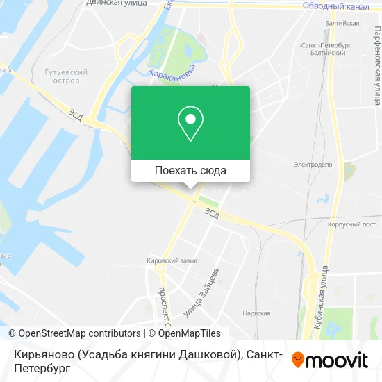 Карта Кирьяново (Усадьба княгини Дашковой)