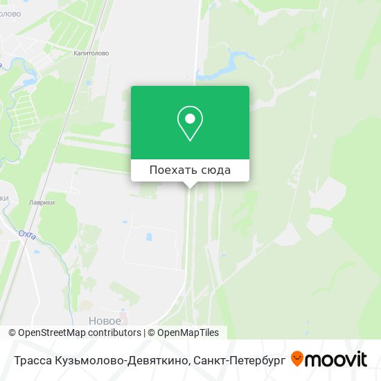Карта Трасса Кузьмолово-Девяткино