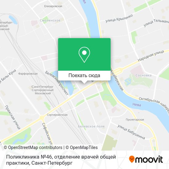 Карта Поликлиника №46, отделение врачей общей практики