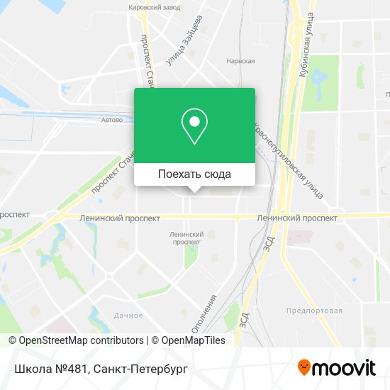 Карта Школа №481