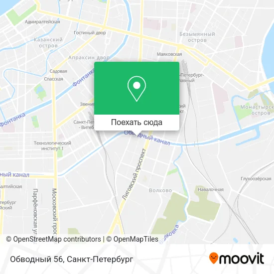 Карта Обводный 56