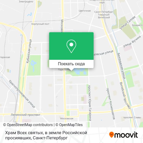Карта Храм Всех святых, в земле Российской просиявших