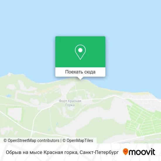 Карта Обрыв на мысе Красная горка