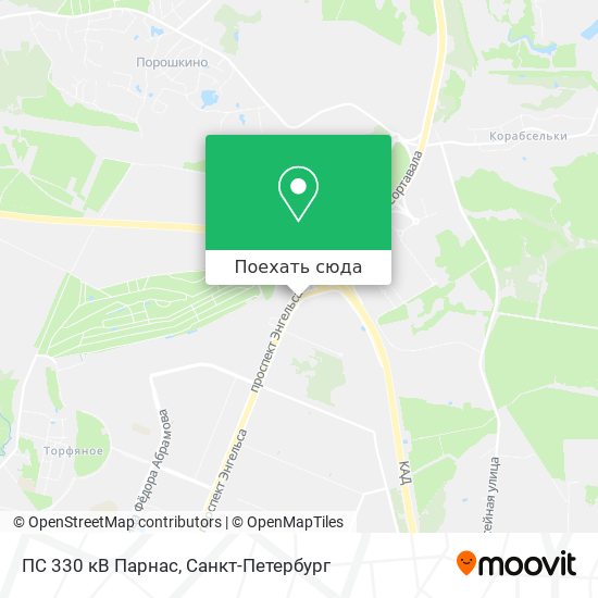 Карта ПС 330 кВ Парнас