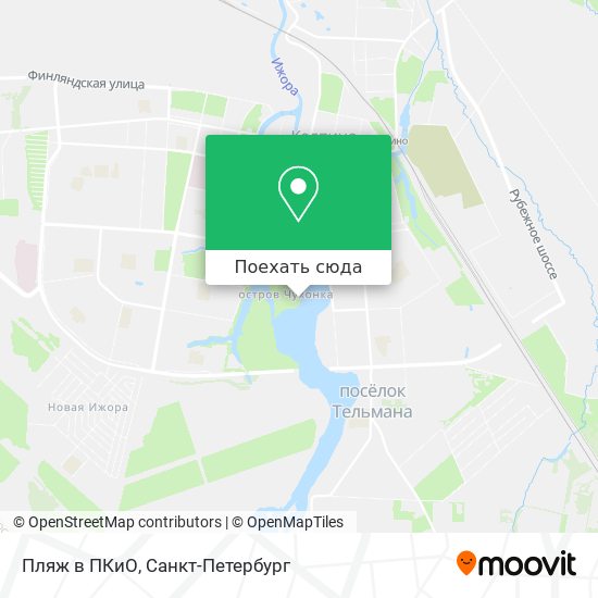 Карта Пляж в ПКиО