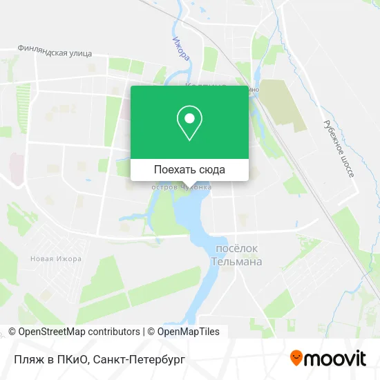 Карта Пляж в ПКиО