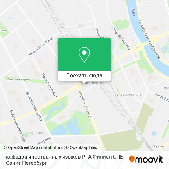 Карта кафедра иностранных языков РТА Филиал СПБ