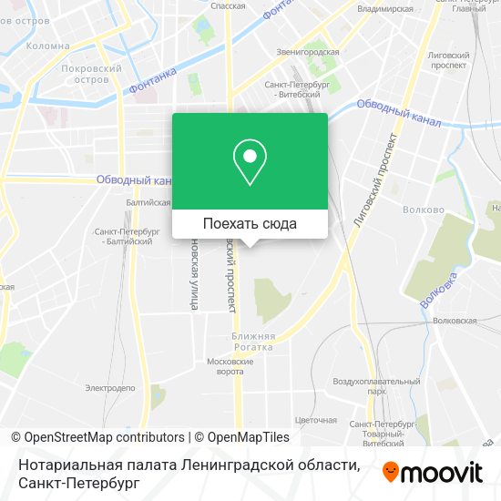 Карта Нотариальная палата Ленинградской области