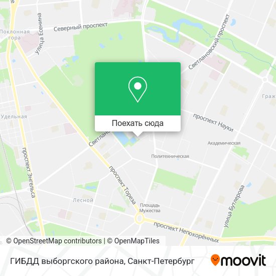 Карта ГИБДД выборгского района