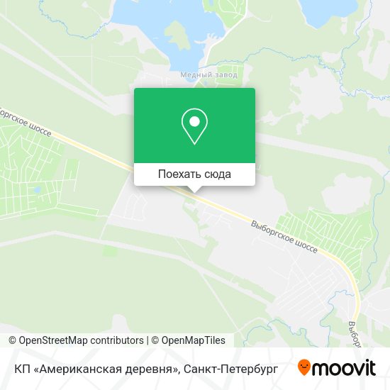 Карта КП «Американская деревня»