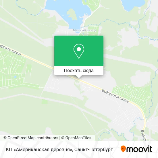 Карта КП «Американская деревня»