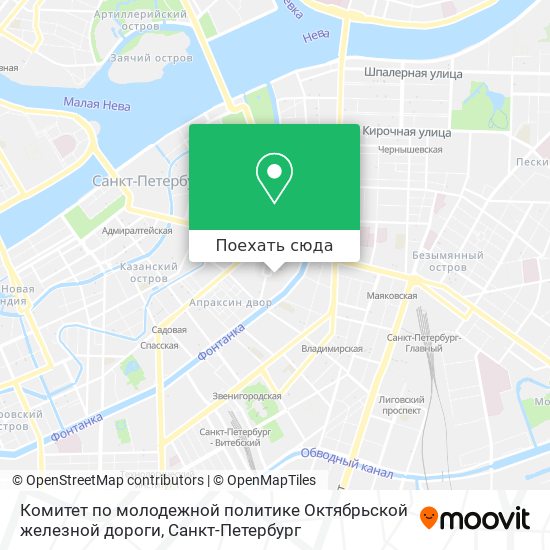 Карта Комитет по молодежной политике Октябрьской железной дороги