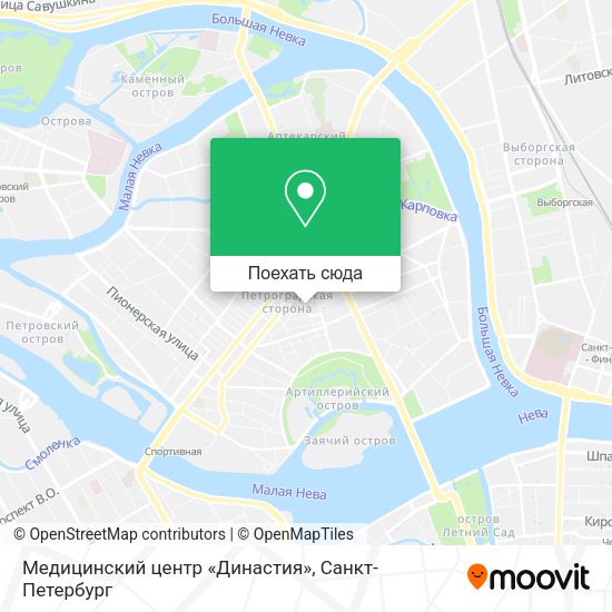 Карта Медицинский центр «Династия»