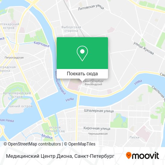 Карта Медицинский Центр Диона