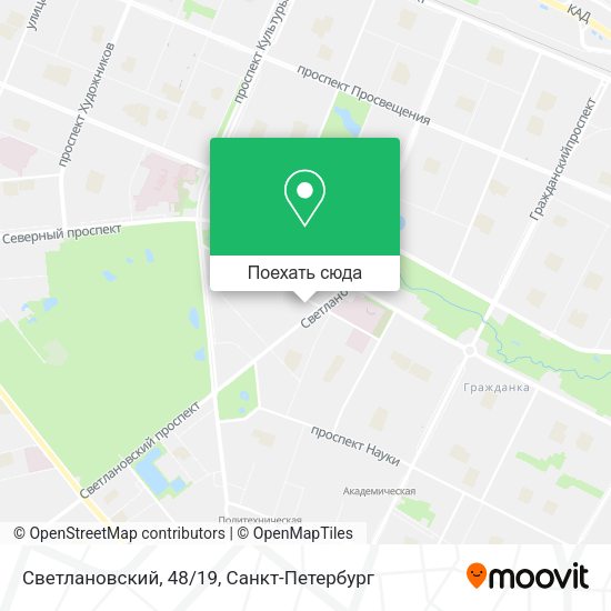 Карта Светлановский, 48/19