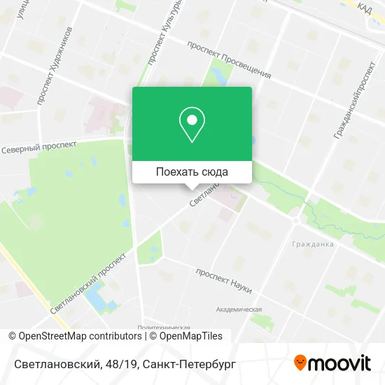 Карта Светлановский, 48/19