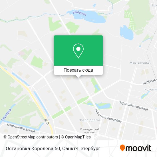 Карта Остановка Королева 50