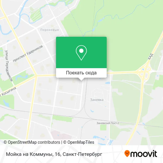 Карта Мойка на Коммуны, 16