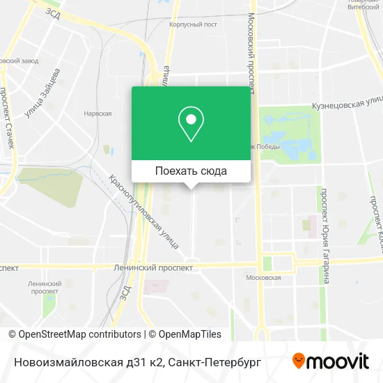 Карта Новоизмайловская д31 к2