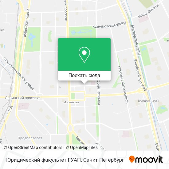 Карта Юридический факультет ГУАП