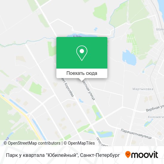 Карта Парк у квартала "Юбилейный"
