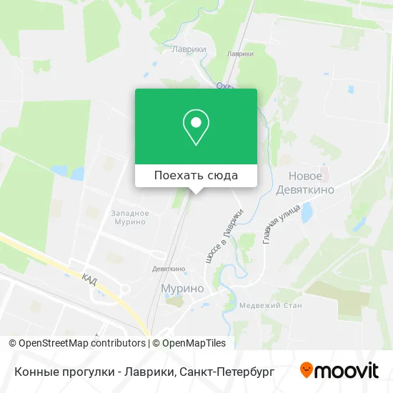 Карта Конные прогулки - Лаврики