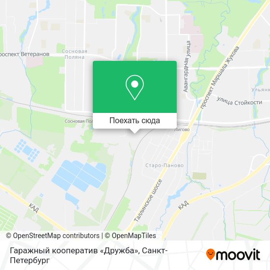 Карта Гаражный кооператив «Дружба»