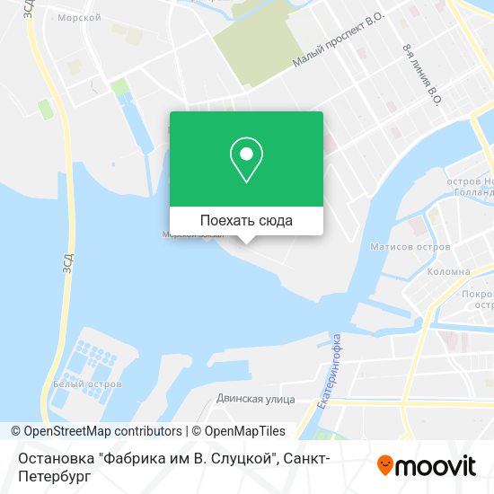 Карта Остановка "Фабрика им В. Слуцкой"