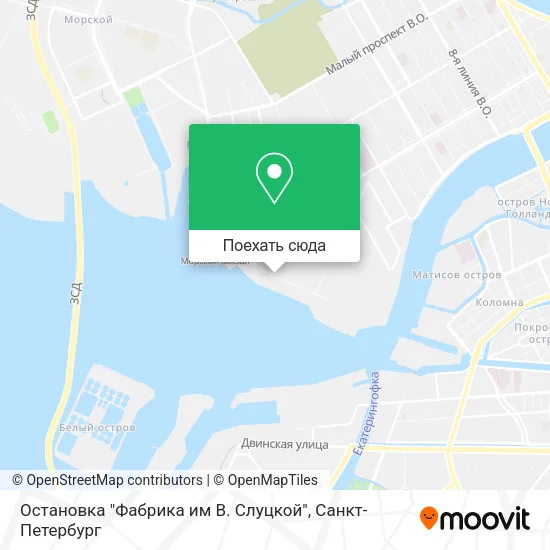 Карта Остановка "Фабрика им В. Слуцкой"