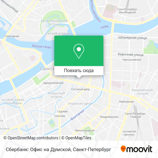 Карта Сбербанк: Офис на Думской