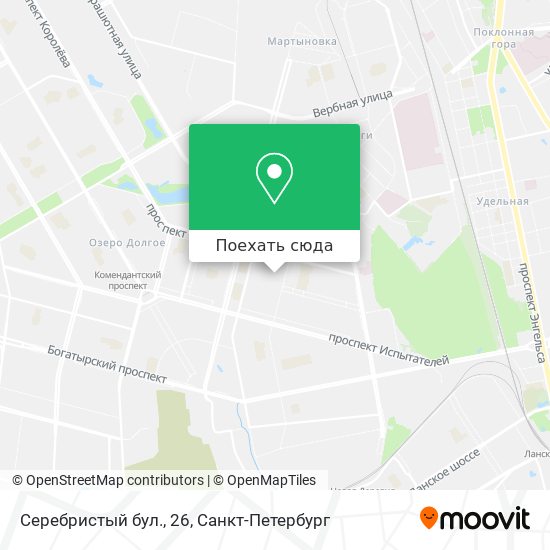 Карта Серебристый бул., 26