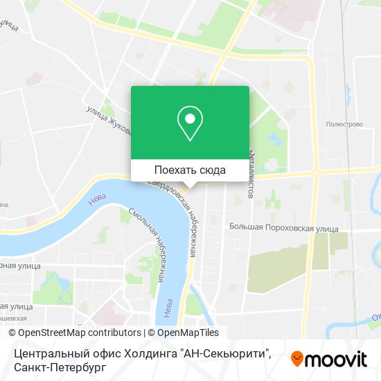 Карта Центральный офис Холдинга "АН-Секьюрити"