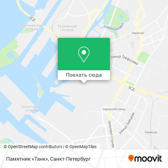 Карта Памятник «Танк»