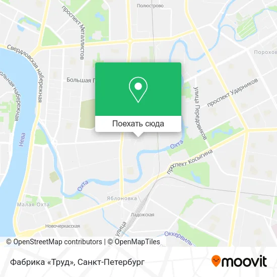 Карта Фабрика «Труд»