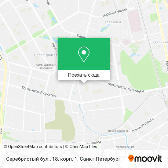 Карта Серебристый бул., 18, корп. 1