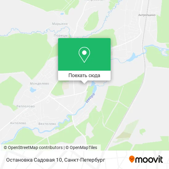 Карта Остановка Садовая 10