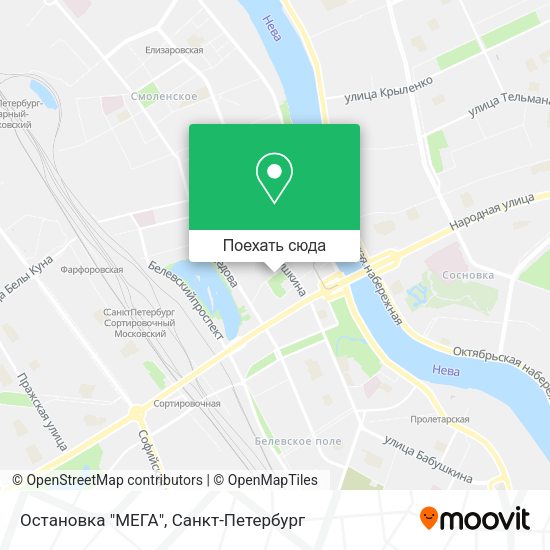 Карта Остановка "МЕГА"